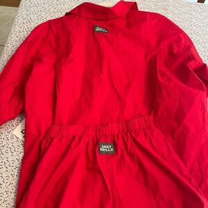 Daily Drills Red Poplin Set Size Extra Small NWT